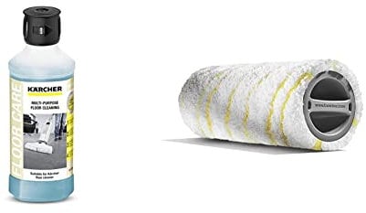 Kärcher Multi-Surface Roller Set, Yellow & Floor Cleaner Universal RM 536, for streak-free results on all hard floors, 500ml concentrate yields diluted 40l cleaning liquid.