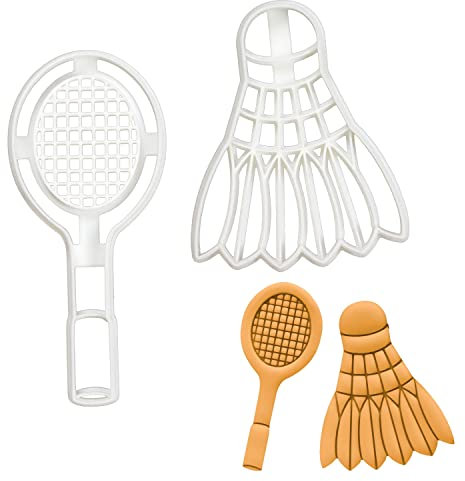 2er Badminton Ausstechformen (Formen: Schläger und Federball), 2 Teil