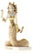 Medusa Antikes griechisches Schlangenkopfmonster, Alabaster, Goldton, 17 cm
