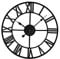 Timelike Stunning Silent Skeleton Indoor/Garden Large Wall Clock Roman Numeral Open Face Metal Clock Round Iron