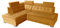 Robin Paris Ecksofa mit Schlaffunktion Bettkasten 5 Verstellbare Kopfstützen Sofa L-Form Schlafsofa Freistehende Eckcouch Schlafcouch Wohnzimmermöbel Wohnlandschaft Senfgelb