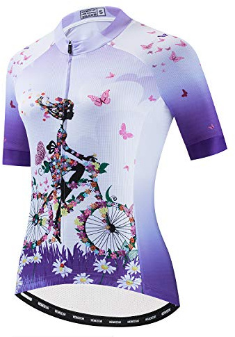 JPOJPO Damen Radtrikot Sommer Radsport Trikot Bekleidung Rennrad Kleidung Shirts Kurzarm Fahrrad Tops Schädel