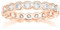 Zakk Eternity Ring Damen Ewigkeitsringe Vorsteckring 4mm Schmal Zirkonia Verlobungsringe Eheringe Trauringe Memoire Ringe (Rosegold,60 (19.1))