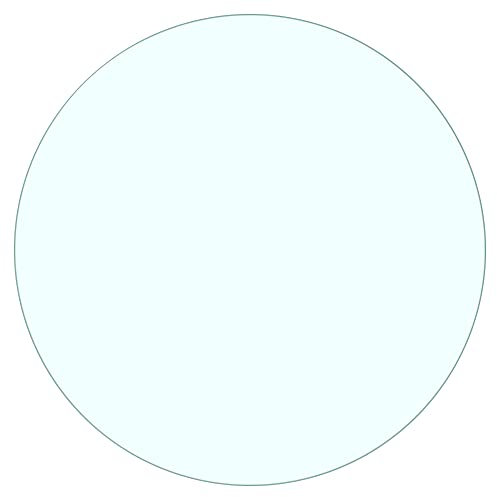 Home Supplies 400mm Clear Table Top Tempered Glass Round Flat Polished Edge Kitchen Dining Table Top Glass Round Sturdy Replacement Protector Cover (40CM, Clear)