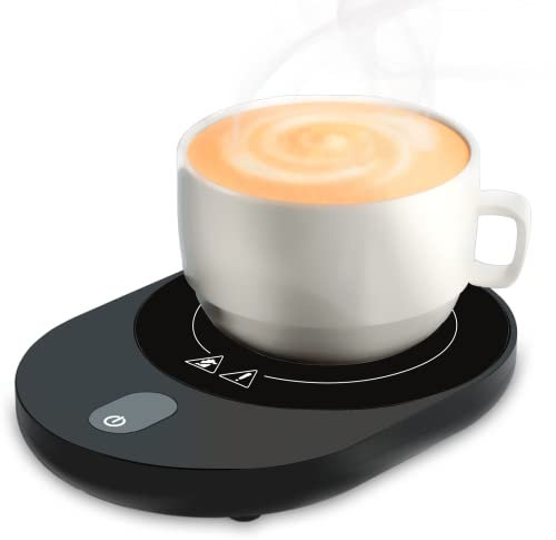 Kuiloapt 50W Coffee Mug Warmer for Desk (Up to 212 ℉), 5 Temperature Levels & 1-12H Timing Auto Shut Off Christmas Cup Warmer for Warming & Heating Coffee, Milk, Tea, Hot Chocolate, etc.(No Cup)
