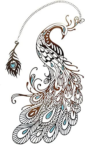 Lesezeichen mit Pfauenmotiv, Feder-Design, modisches Pfauen-Design, Metallmaterial, Ornament, Lesebuch, Liebhaber, Schreibwaren, Unisex, Geschenk für Muttertag, Vatertag, Geburtstag, Geschenke