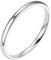 Epinki Ring Hochzeitstag 2MM, Silber Ring Partnerringe Dünn Stapelring Edelstahl Ringe für Frau, Größe 49 (15.6)