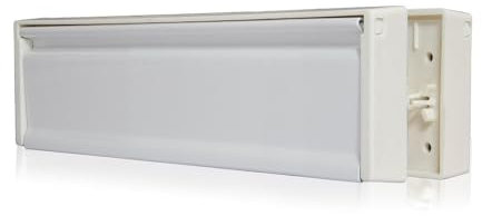 Xfort MailPlate Surround 12 Letterplate White, Premium Draught Proof Postal Letterbox, Telescopic Sleeved Letter Box for uPVC Doors with 20-40mm Door Thickness.