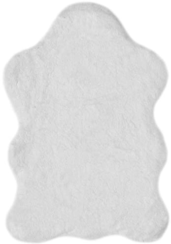 -LUXOR- living Fellteppich Coste gemütlicher weicher Hochflor Kunstfell Teppich 55 x 80 cm weiß