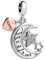 KunBead Jewelry Nanny I Love You Forever Moon and Star Dangle Charm Rose Gold Heart Birthday Charms Compatible with Pandora Bracelets