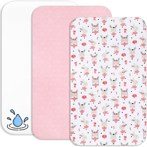 Lovely Hippo Draps Housses Cododo + 1 Alèse Protège Matelas Compatible Cododo Bébé - Drap Housse Cododo 100% Coton - Alèse 100% Imperméable (Danseuse Rose, 90 x 55 cm)