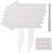Lot de 5 panneaux vierges en forme de flèche avec Piquets Panneaux de Jardin Flèche Directionnelle Mariage Panneaux de Signalisation Routière Blancs Étanches 43x15 cm