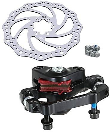 Bicycle Disc Brake Kit | Mechanical Disc Brake Set | Riding Accessories with 160mm Rotor, Front & Rear Caliper for Mountain Bikes, Road Bikes Zorq