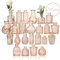 Timeliss 24-teiliges Glasvasen-Set, transparente kleine Vasen für Blumen, Glasvasen für Tafelaufsätze, Mini-Vintage-Knospenvasen in Großpackung für rustikale Hochzeiten, Blumenarrangements,