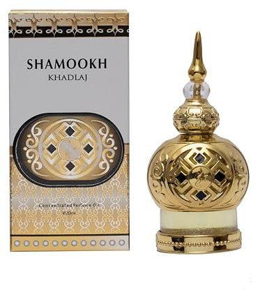 Khadlaj Shamookh Gold CPO - Perfume Concentrado en Aceite, 20 ml, Aroma Lujoso y Duradero para Ocasiones Especiales