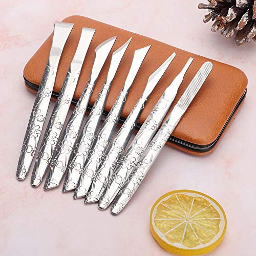 Couteau incarné Ongles de Pédicure, 8 Pièces Lime à Pied en Acier Inoxydable Peau Morte Dissolvant de Callosités de Pied Rasoir Ensemble D'Outils de Pédicure Couteau de Pédicure Co