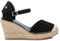 XTI - Sandalias con Cuña Mujer Negro - Calzado Cómodo y Versátil - Moda casual - Modelo 14238205 (Talla 38)
