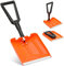 Magshion 25,4 cm zusammenklappbare Schneeschaufel mit D-Griff und robuster Aluminium-Kantenklinge, faltbare Schneeschaufel für Hinterland, Auto und Schneemobile, Orange