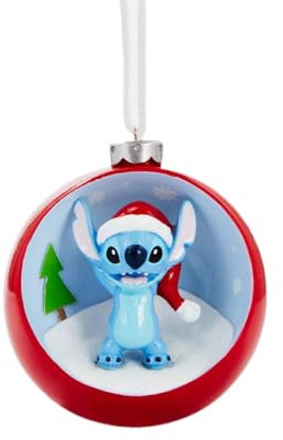 Disney Lilo & Stitch 3D Christmas Decorative Bauble: Adorable Xmas Decor Hanging Ornaments