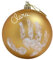 OISE ART STORE Trade Shop - Pallina Di Natale Decorazione Natalizia Per Albero Con Kit Impronta Calco Mano Oro