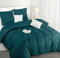 Utopia Bedding Bettwäsche 200x200 Set - Mikrofaser Bettbezug 200x200 cm + 2 Kissenbezüge 80x80 cm - Blaugrün