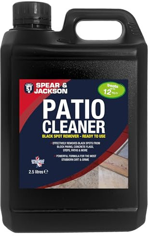 Spear & Jackson Black Spot Remover 2.5 Litre Ready to use Patio Cleaner, Powerful Formula