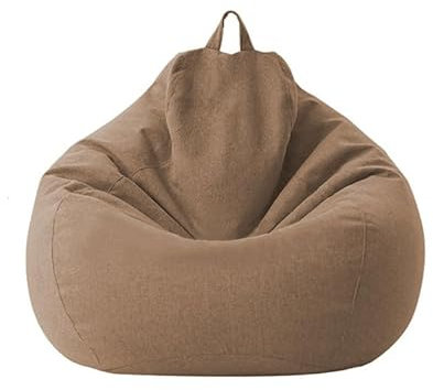 UGEFKMQ Sitzsack Sesselkomfort-Sitzsack, Innenbereich, Waschbarer Bezug, Bodenkissen, Gaming-Sitzsack (Ohne Füllung),Braun,100Cm*120Cm