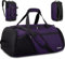 Sporttasche Herren 40L Groß Sporttaschen Reiserucksack Mehrere Taschen Rucksack mit Schuhfach Nassfach Wasserdicht für Schulter und Hand Trainingstaschen Weekender Tasche Sports Bags Lila