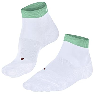 FALKE Women's RU4 Endurance Short W SSO Cotton Anti-Blister 1 Pair Running Socks, White (White 2007), 2.5-3.5