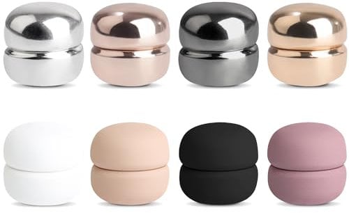 8 Paare Hijab Magnetische Pins, Keine Ziepern Hijab Magnete, Mehrzweckstarke Magnetische Schalverschlüsse, Bunte Nadellose Brosche Magnetische Schalverschlüsse für Frauen Mädchen Kleidung Schal