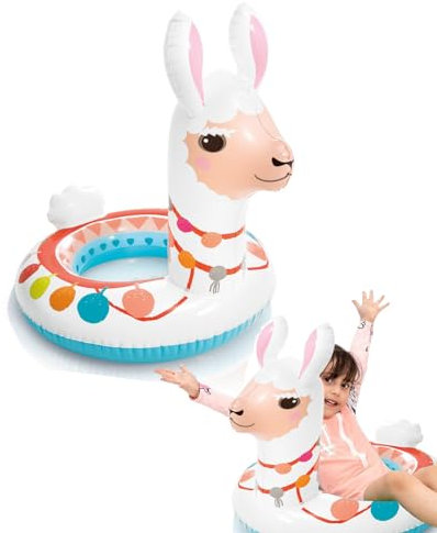 Alpaka Aufblasbarer Schwimmring, 34x23 (86x58cm) PVC Ring Wasserspielring, Schwimmreifen Wassersport Partyzubehör Schwimmringe Große Tierringe für Baby Kinder 2-6 Jahre Sommer Schwimmbad Pool Strand