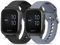 Wanme Cinturino Compatibile per Amazfit Bip/Amazfit Bip U/Bip U Pro/Bip 3 /Amazfit Bip S/S Lite, 20mm Silicone Morbido Cinturino Per Amazfit Bip 3 Pro (Nero+Blu Grigio)