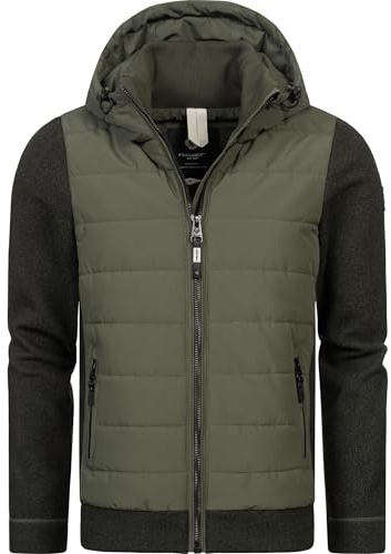 Ragwear Herren Übergangsjacke leichte Steppjacke kurz mit weichen Ärmeln und Kapuze Doryan Mel YOUMODO S-3XL