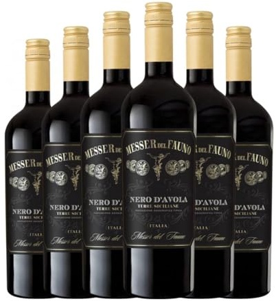 Messer del Fauno Nero d'Avola Sicilia 75 cl Rotwein (Karton mit 6 Flaschen von 75 cl)