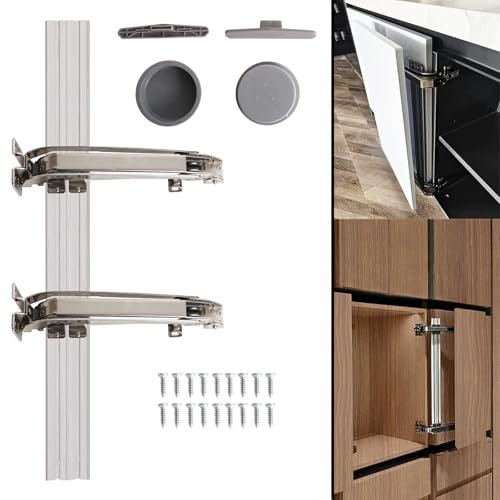 Lateral Opening Door Hinge, 180° Parallel Opening Cabinet Wardrobe Door Sliding, Load-Bearing 15.4lb Heavy Duty Hinge
