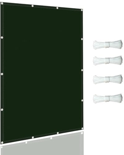 Parasol de protección UV verde oscuro para cafeterías y restaurantes de 1 m (3.28 x 3.28 pies) bordes reforzados para una mayor protección de la sombra
