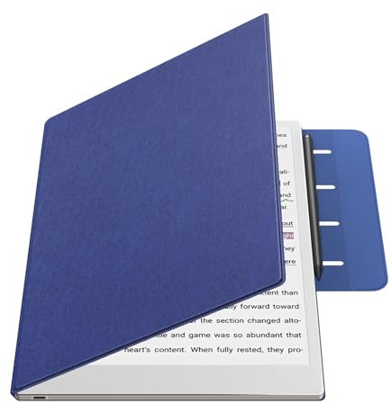 TiMOVO Magnetic Case for Remarkable Paper Pro 11.8 Inch 2024, Lightweight Book Folio Cover with Buckle Pen Clasp for Remarkable Paper Pro Color Tablet, Support Auto Wake/Sleep, Blue
