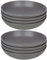 Queensway Home & Dining Stone Ceramic Dinnerware of 4/8/12 Pcs Crockery Bowls for Dining Set - Dishwasher Safe, Dessert, Pasta Bowls - 4 Solid Colour Elegant Tableware Set