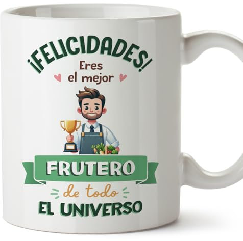 MUGFFINS Tazas para FRUTERO hombre - En Español - Mejor Universo Trofeo - 11 oz / 330 ml - Regalo original y divertido