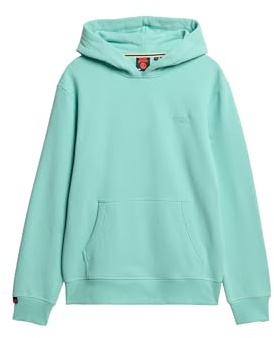 Superdry Herren Leicht aufgerautes Essential Logo Hoodie Grüne Minze Hellgrün L
