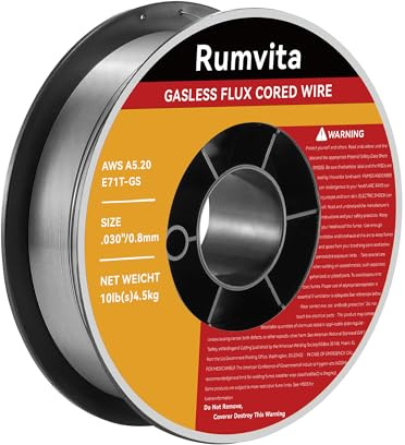Flux Core Welding Wire .030, E71T-GS 030 -Diameter Flux Core Mig Wire,10-Pound Strong ABS Plastic Spool with Low Splatter Welding Wire