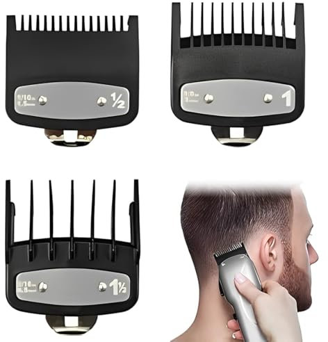 LAJUP 3 Stück Haarschneidemaschine Aufsätze Für Wahl,Haarschneider Führungskämme,Magic Clip Trimmer Rasierer,Bartschneider Aufsteckkamm-Set