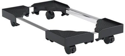 Huangj-0527 Office Desk Accessories Mobile Adjustable PC Tower Stand with 4 Rolling Caster Wheels, Mobile PC Case Stand Holder for Most PC Under Home Office Desk（Black） Home Use