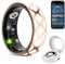 HNCY Smart Ring, Smartringe für Herren Damen, Fitness Ring Tracker, Smart Ring für Schlafen, Herzfrequenz, SpO2, IP68 Wasserdicht, Intelligenter Ring für Android IOS (8#)