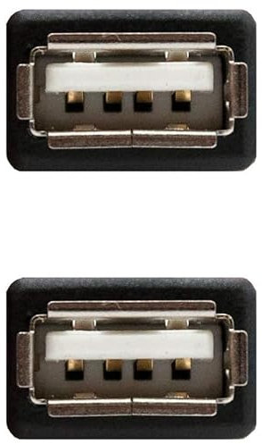 Adaptador USB - Adaptador USB 2.0 A/H-A/H Hembra a Hembra, Color Negro, Ideal para Conexiones Entre Dispositivos electrónicos.*