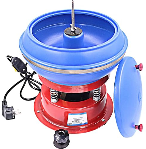 Vibrating Polishing Drum - Jewelry Vibratory Tumbler Polisher for Grinding & Polishing - 12L Metal Parts Polishing Cylinder