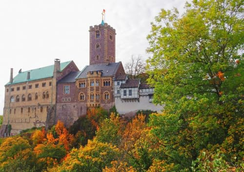 CALVENDO Poster 42,0 x 29,7 cm Querformat Die Wartburg in Thüringen| Bilder, Kunstdruck, Wandbild, Wanddeko, Prints ohne Rahmen