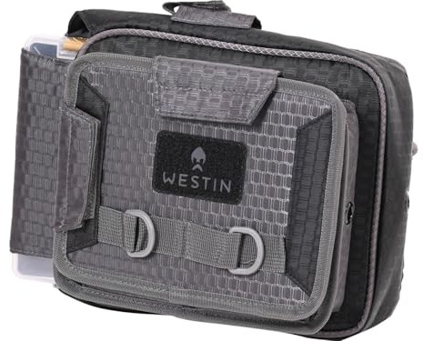 Westin W4 Quick Bag 2 Boxes Small Titanium Black Fishing Bag, Artificial Bait Bag, Bag for Artificial Bait, Bait Box, Bait Bag for Spin Fishing