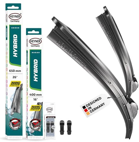 HEYNER® Scheibenwischer für XPENG G6 | 06.2023 - 08.2026, HYBRID Flachbalkenwischer, Aerodynamisch & Flexibel, Nanographitbeschichtung