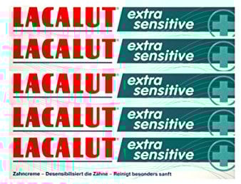 5x LACALUT extra sensitive Zahnpasta 75ml Zahncreme, PZN: 10991693, Made in Germany NEU